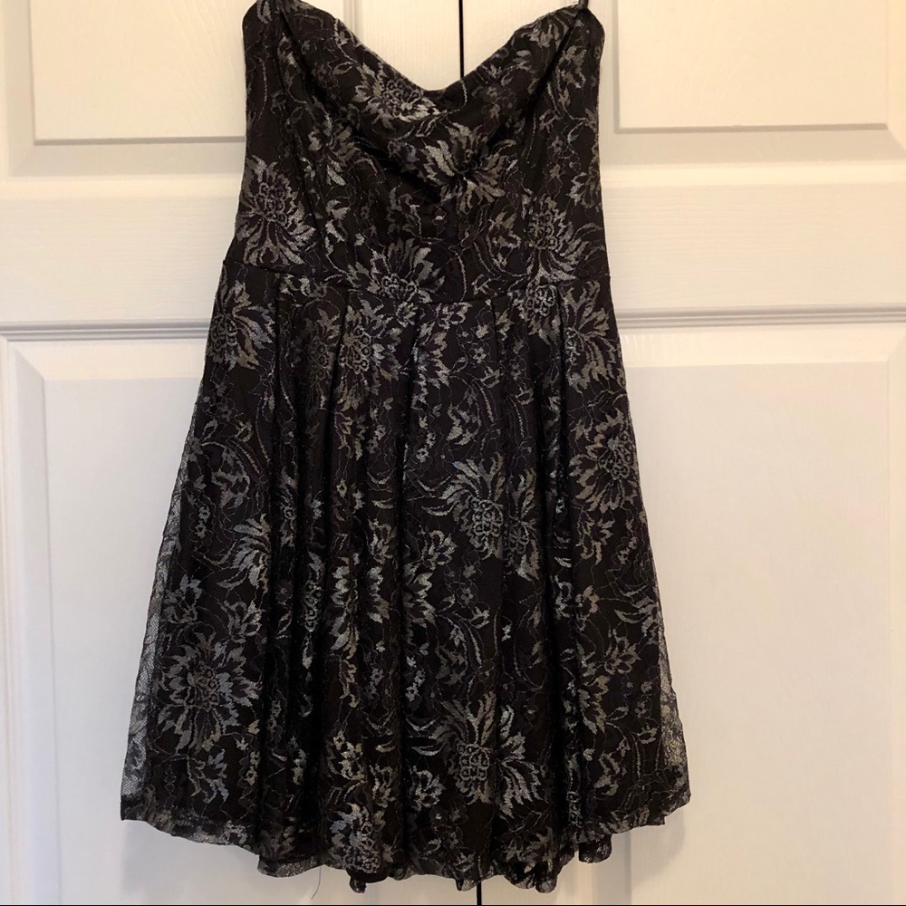 🖤 black strapless cocktail dress 🖤